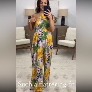 Talulah Palm print jumpsuit